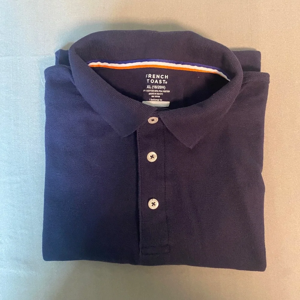 French Toast Boy School Uniform Bundle 4 Khaki Shorts 20H 2 Navy Polos XL 18/20H - Picture 12 of 16